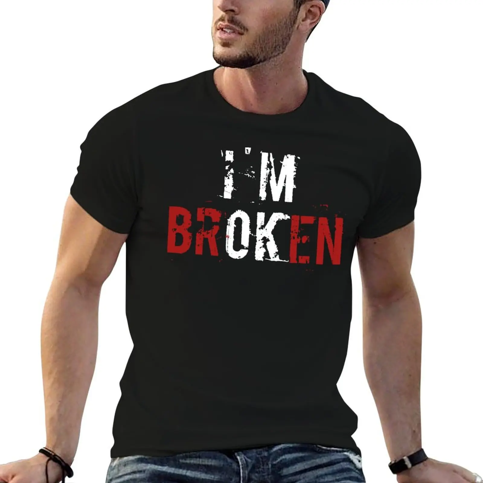 Im Broken OK T-Shirt t shirts for man graphic tees t shirt man plain anime t shirts for man T-shirt