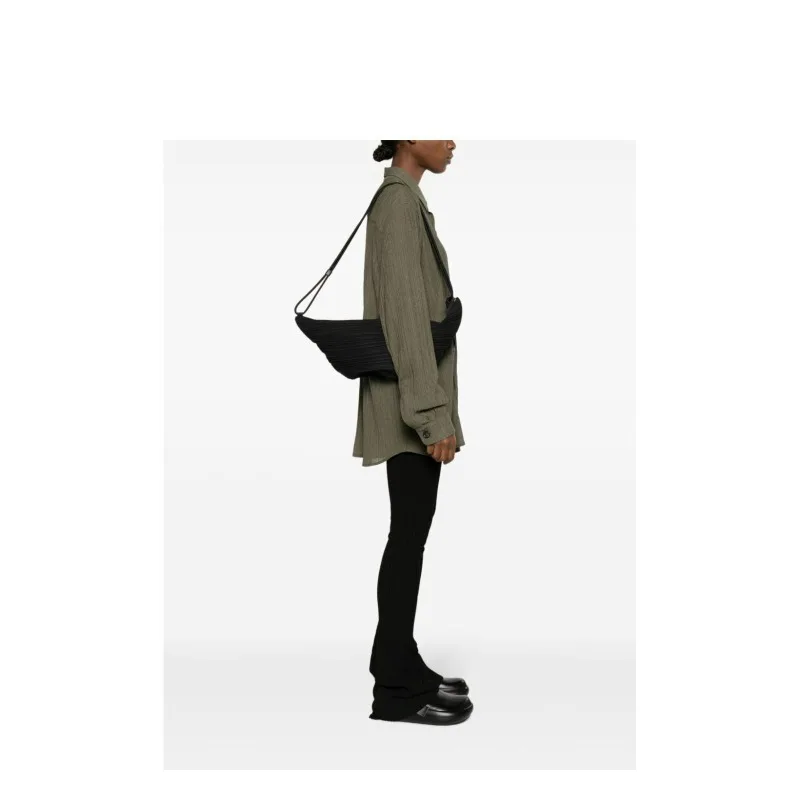 Miyake Pleated Pull Rope Crossbody Bag 2023 Autumn/Winter New Korean Style High Capacity Single Room Dumpling Bun