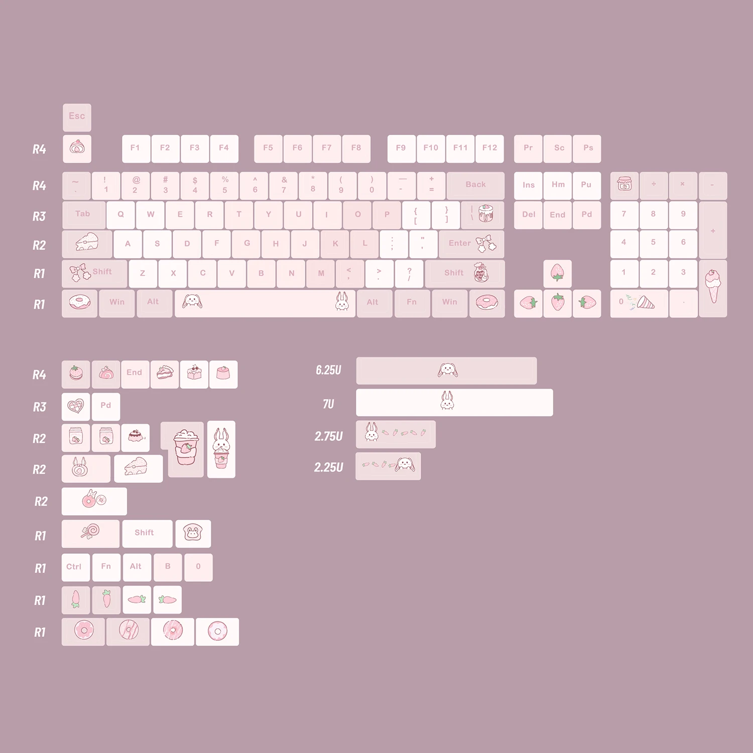 Mechanical Keyboard Keycap KCA Profile 140 Keys/Sets DYE Sublimation ISO Enter For Outemu Gateron TTC Kailh Cherry MX Switches