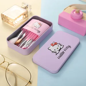 Sanrio Hello Kitty Set of Makeup Brushes Shadow Foundation Blush Blush Women's Brush Beauty Tools Kit Cosmetic Girl Birthday Gift 12 Main Sales Stuff from Hello Kitty - №11
