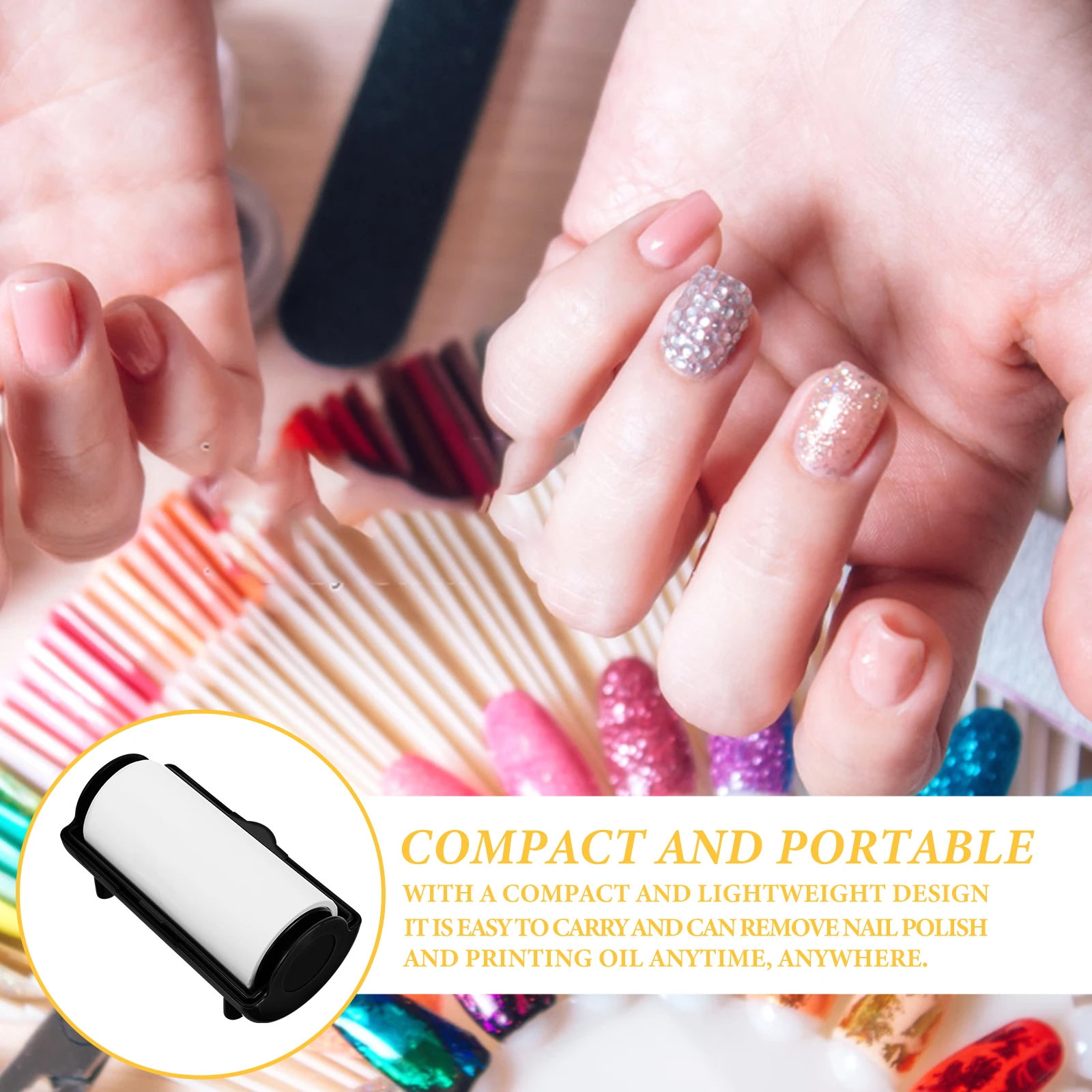 مسمار الختام النفط امتصاص ورقة البلاستيك دائم مسمار ختم مزيل طلاء الأظافر شفط مانيكير التبعي