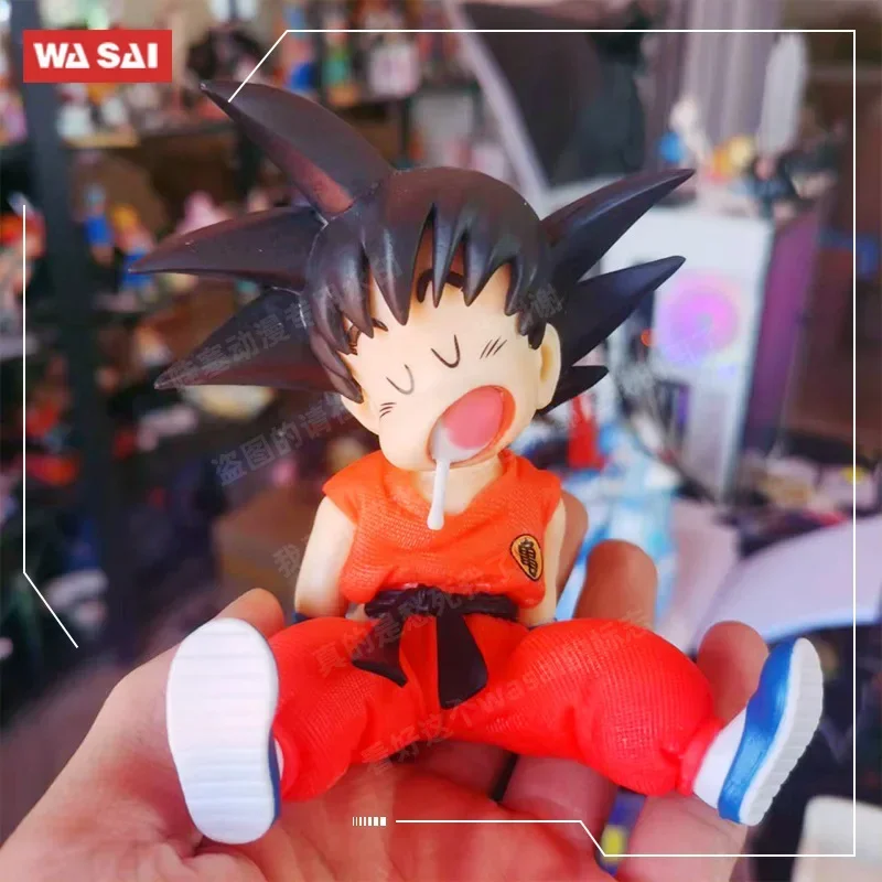 Hot Anime Son Goku Model Dragon Ball Action Figure New Form Childhood Toy GK Sleeping Scene Doll Car Decoration Kids Toys Gifts