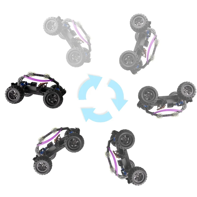 JY-Nylon Liga de Alumínio Roll Cage Wheelie Bar Para MJX H16 16207 16208 16209 16210 1/16 RC Car Upgrade Parts