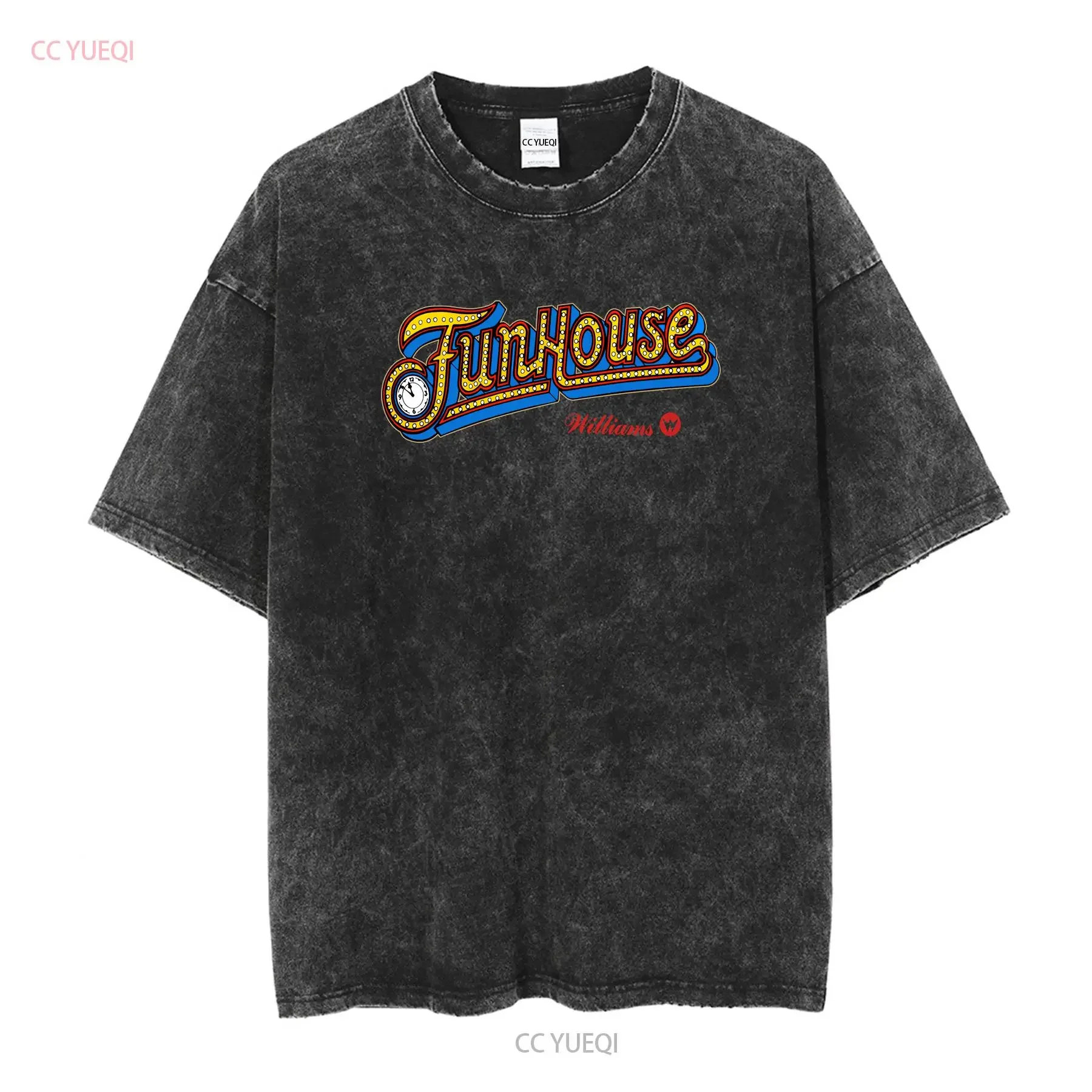 FunHouse Vintage Style Pinball T Shirt Jersey Retro 80s Arcade Mall Core Games and Guy Girl Flipper Skill vintage Washed homme