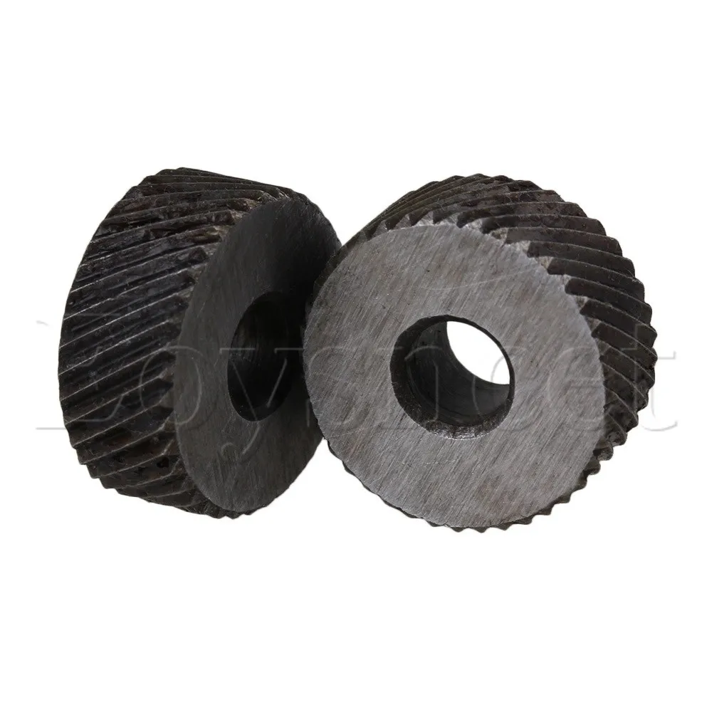 2 x Rändel Rad Werkzeug Diagonal Grob Köper Muster 8x19mm 1,2mm Pitch