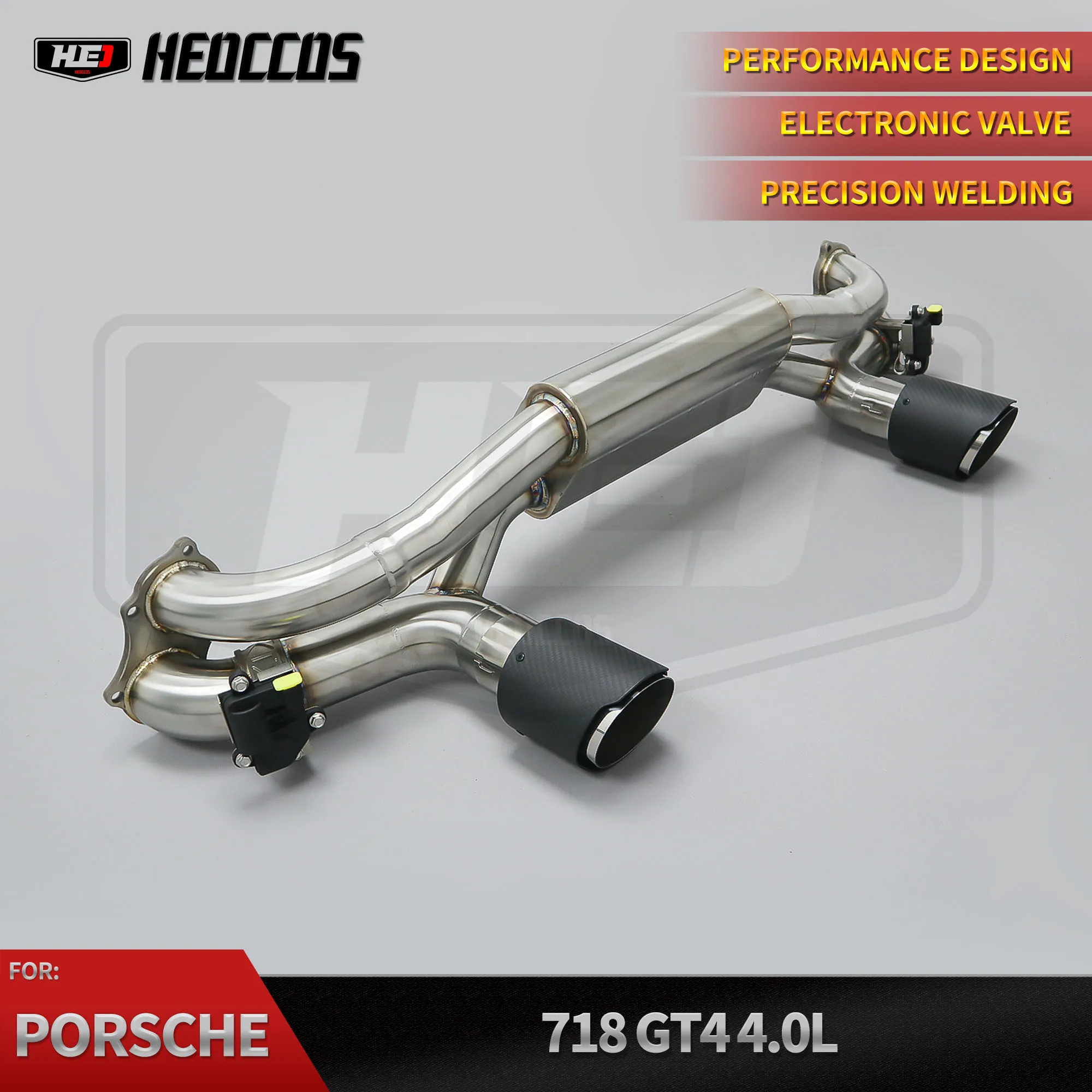 

Вакуумный клапан HEO из нержавеющей стали, выхлопная система Catback для Porsche 718 Cayman GT4 4.0L 2020-2022, выхлопная труба спортивного автомобиля