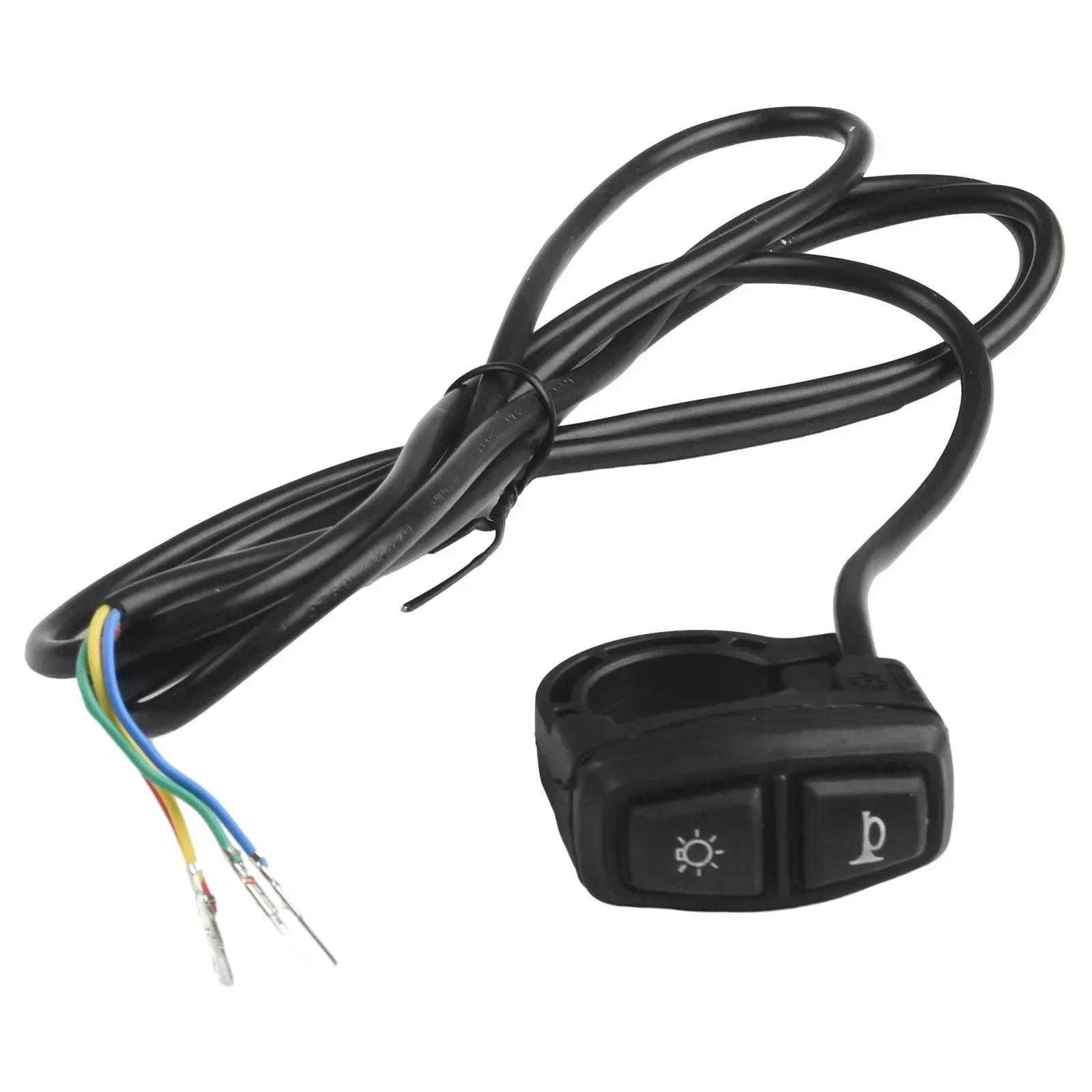 12V-72V 2-in-1 Electric Bike Switch DK226 Waterproof IP65 Headlight & Horn Control For Ebike Scooter Handlebar Modification