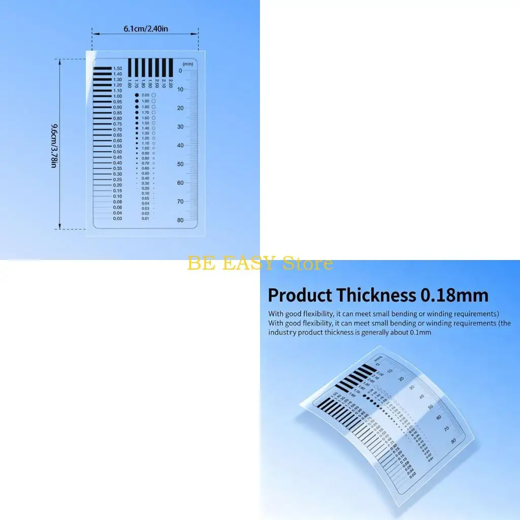 E28F Portable 65g Weight Dot Gauge Film Measuring Card Perfect For Color Matching Sample Verification And Product Evaluation