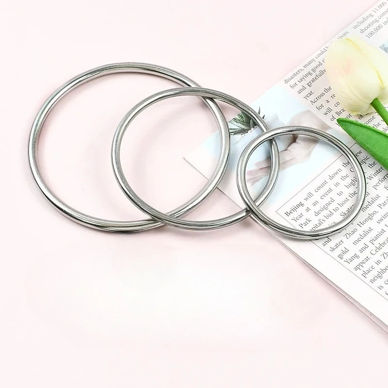 

5/10Pcs Stainless Steel Solid Seamless Ring O-Ring Dog Collar Hook Backpack Shoulder Strap Link Buckle DIY Hardware Accessories