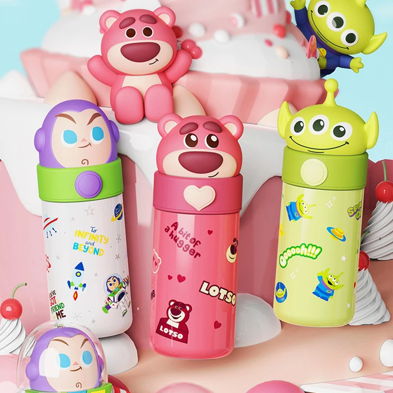 Tasse Thermos Design de dessin animé, tasse de poupée en acier inoxydable 316, avec poignée cachée en forme de cœur, bouteille d'eau domestique pour étudiant, cadeau pour fille