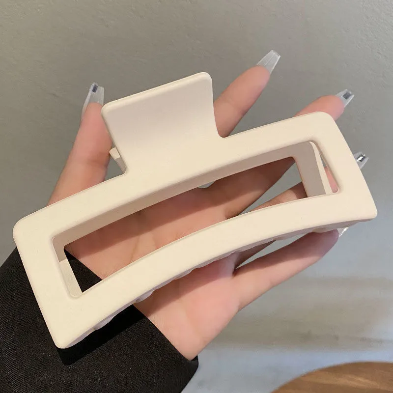 5 Zoll große Haarspangen für dickes und langes Haar, 4er-Pack XL Jumbo-Haarspangen, übergroße, matte, rutschfeste rechteckige Haarspangen_voghion.com