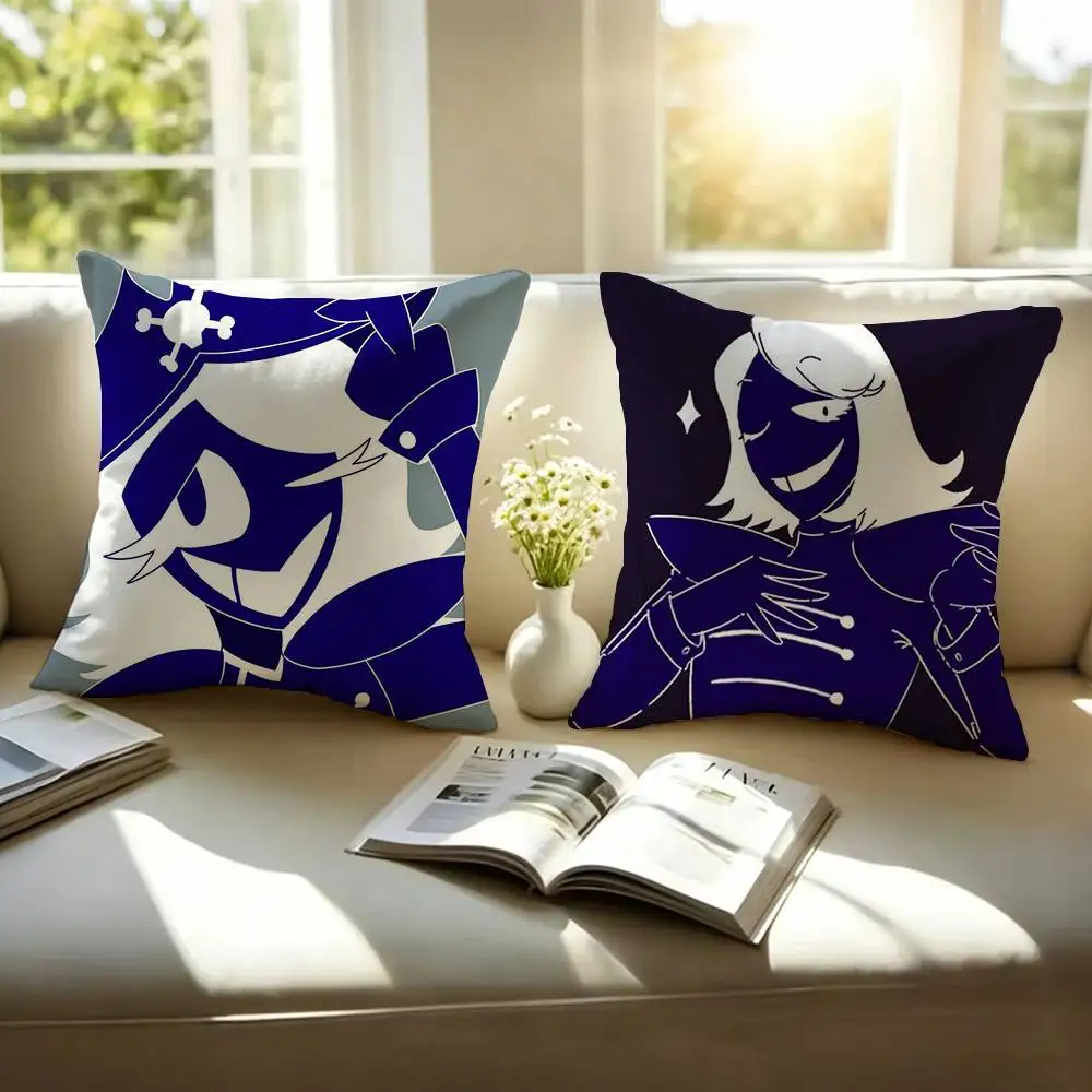 Hot Game D-Deltarune Rouxls Kaard Square Double-Sided printed Pillow Case Bedroom Bedside Pillow Sofa Cushion Cover
