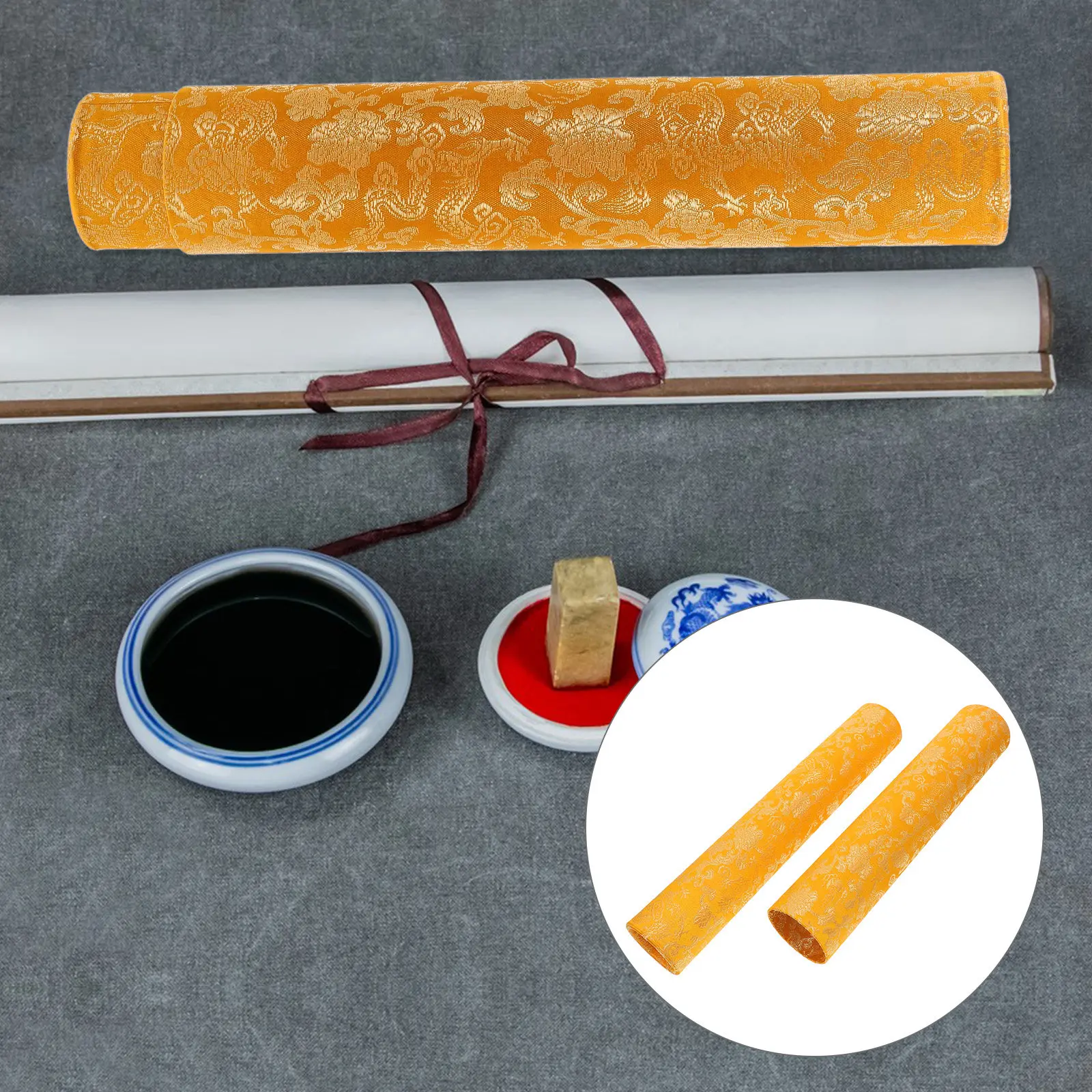 

Adjustable Poster Tube Extending Paper Storage Tube Sturdy Scroll Container Painting Artwork Storage Box Calligraphy Holder