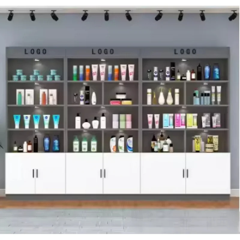 custom.Multi-Layer Cosmetic Display Shelf Beauty Manicure & Maternal Supermarket Shop Design Display Rack