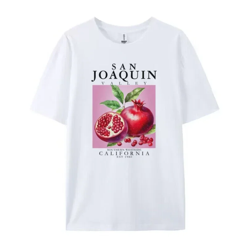 Plus Größe Frauen Tops Nette Obst Graphic Tees Lose Retro Streetwear T-Shirts Granatapfel Cottagecore Ästhetischen Vintage T Shirt