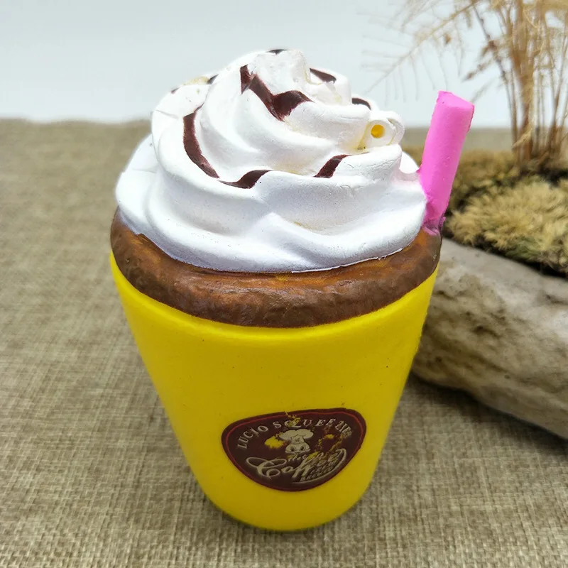 Soft Squishy Slow Rising Coffee Cup Toy Anti-Stress Fun Gift for Kids Children Cute Jumbo Funny Joke Stress Relief Fidget Toys