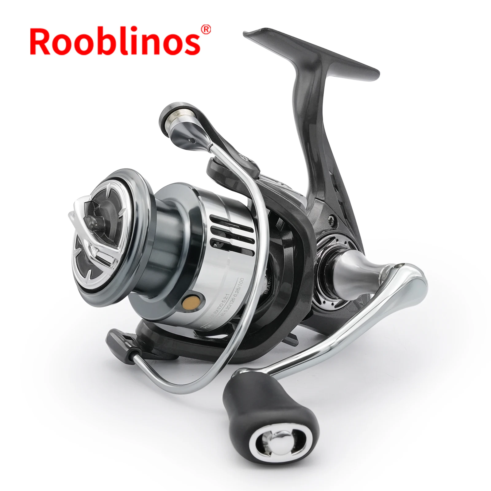 Rooblinos TV 1500 2500 Series 5 + 1BB 5.2:1 بكرة صيد دوارة خفيفة الوزن