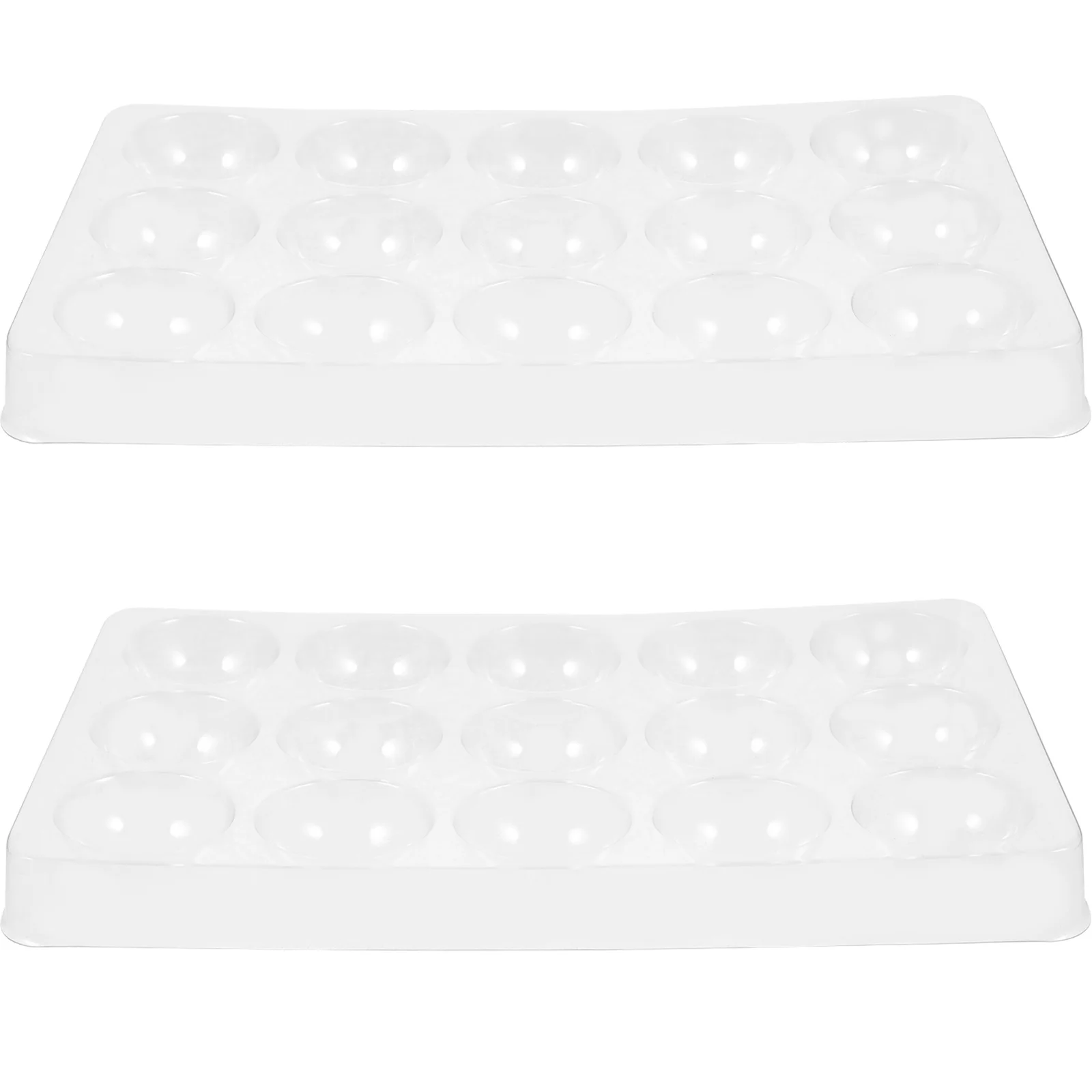 

2 Pcs Font Sugar Flower Holder Fondant Forming Mold Tray Decor Receptacle Shaping Plastic