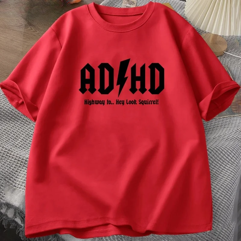 ADHD الطريق السريع يا نظرة السنجاب تي شيرت الرجال النساء الروك روك آند رول تي شيرت الشارع الشهير بلايز ملابس للرجال للجنسين بلايز #6
