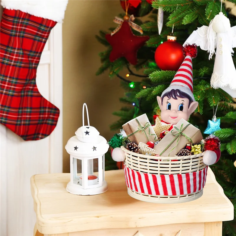 

【B07R】Christmas Candy Bowl Basket Cute Candy Dish Snack Storage Basket