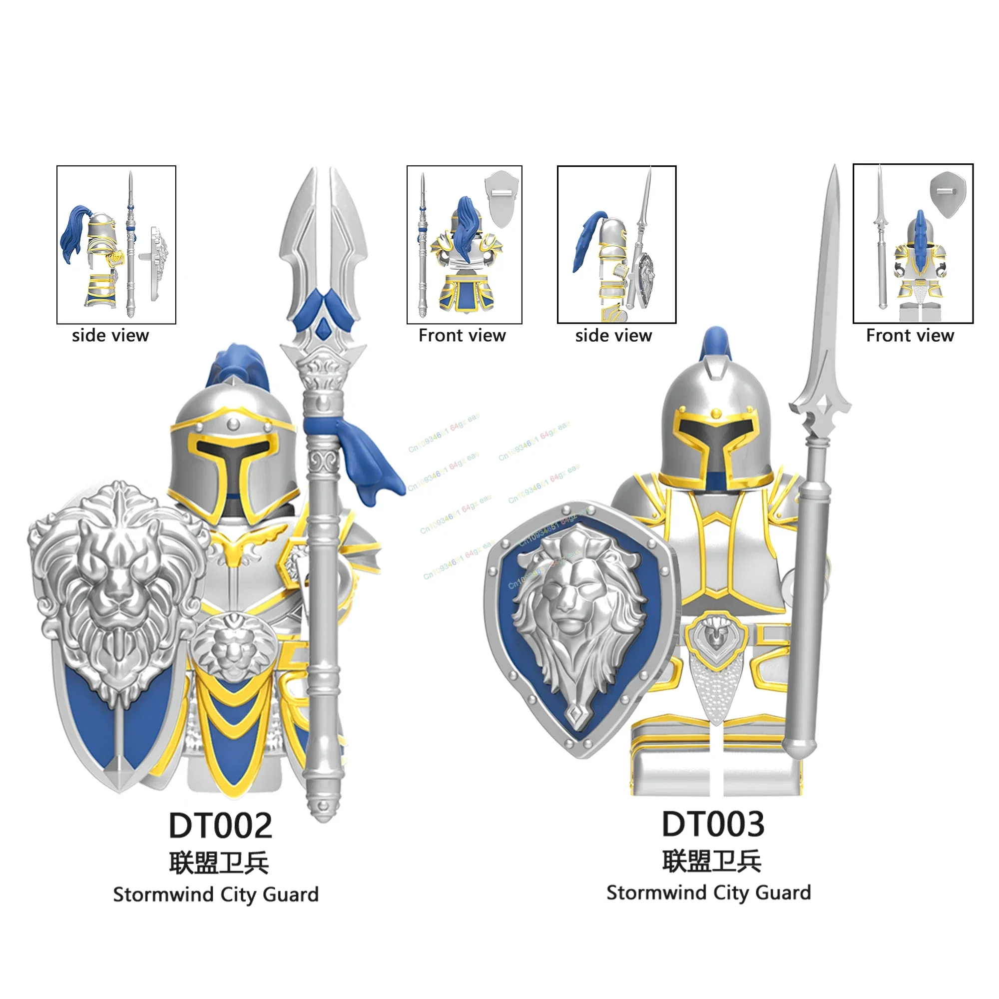 Cavalieri medievali Action Figure Scudo Modelli di spada Mattoni Armi Accessori Puzzle di Natale Giocattoli per regali per bambini