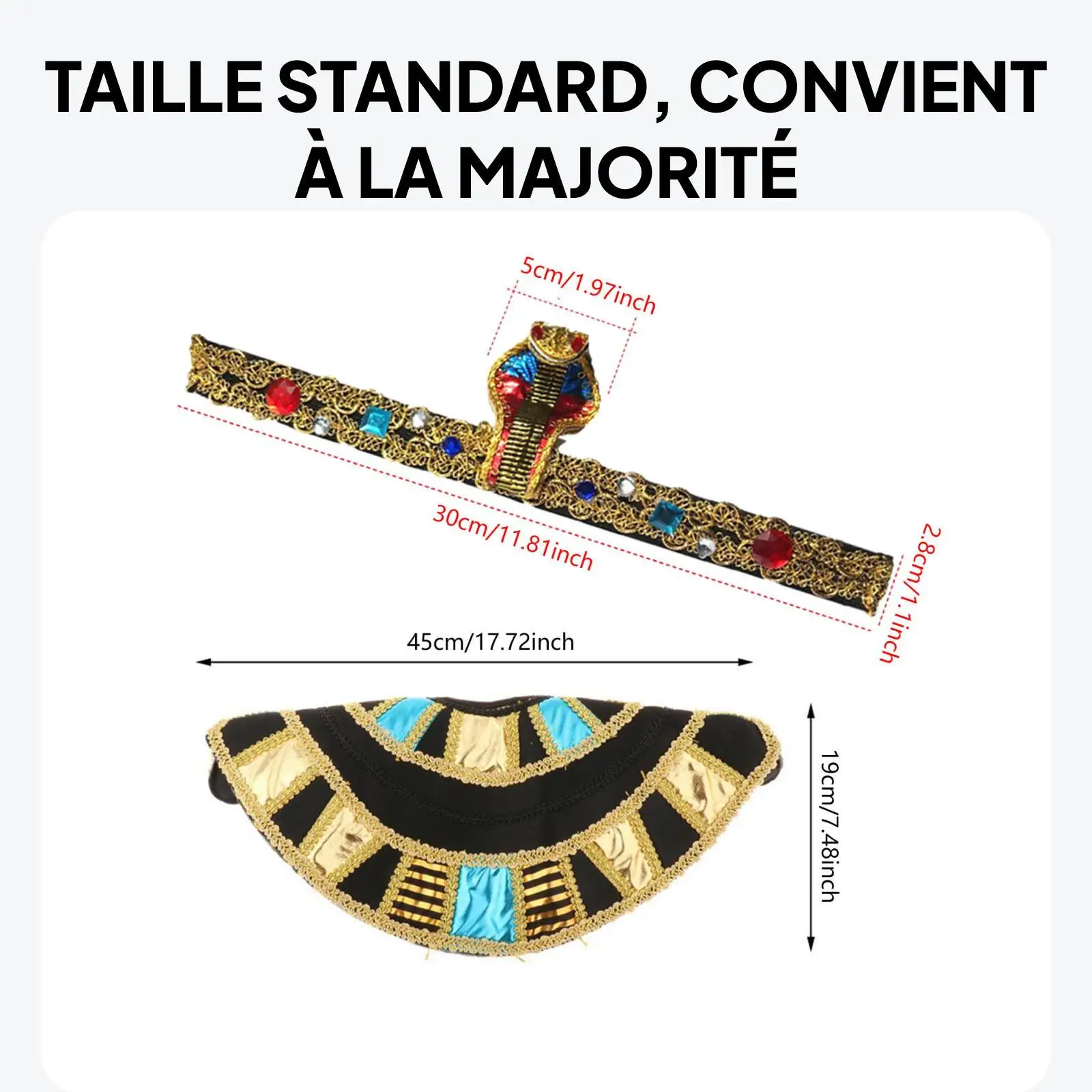 

5x женские аксессуары для костюмов египетского цвета, головной убор королевы Египта, браслеты с воротником