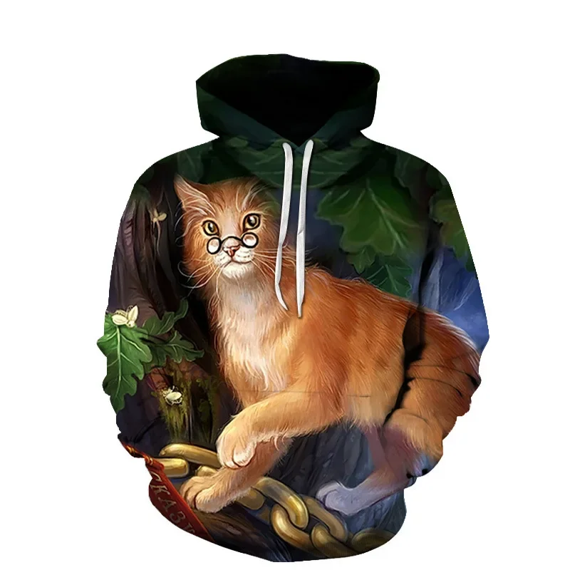 

Men and Women's 3D Pet Cat Print Graphic Pullover, Couple Sweatshirt, Casual Fashion, Street, Plus Size, New