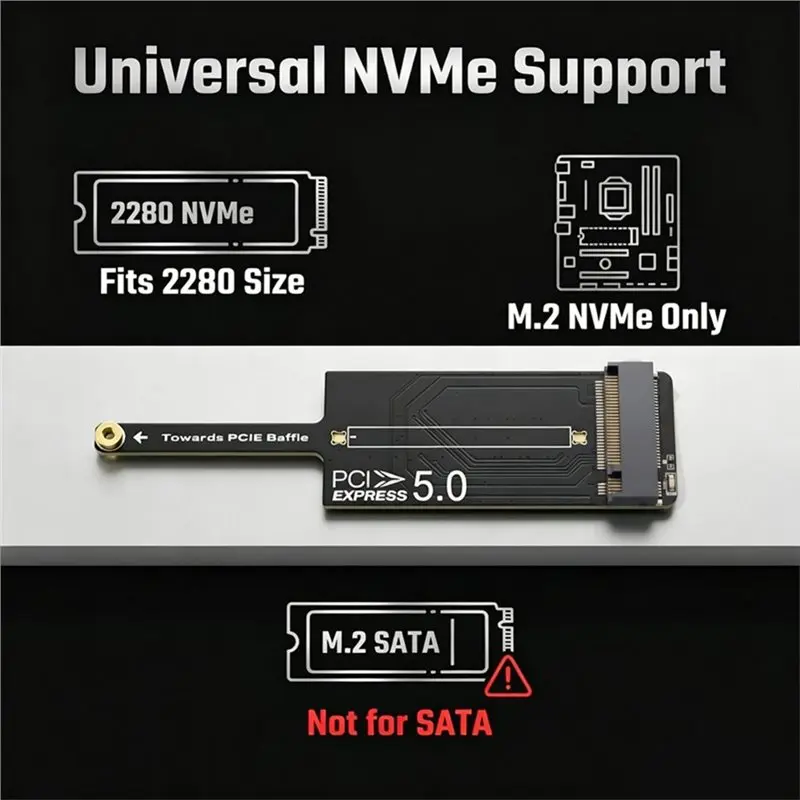ABJG-Pcie 5.0 X1 To Nvme Adapter Card 64Gbps Gen5 Ready