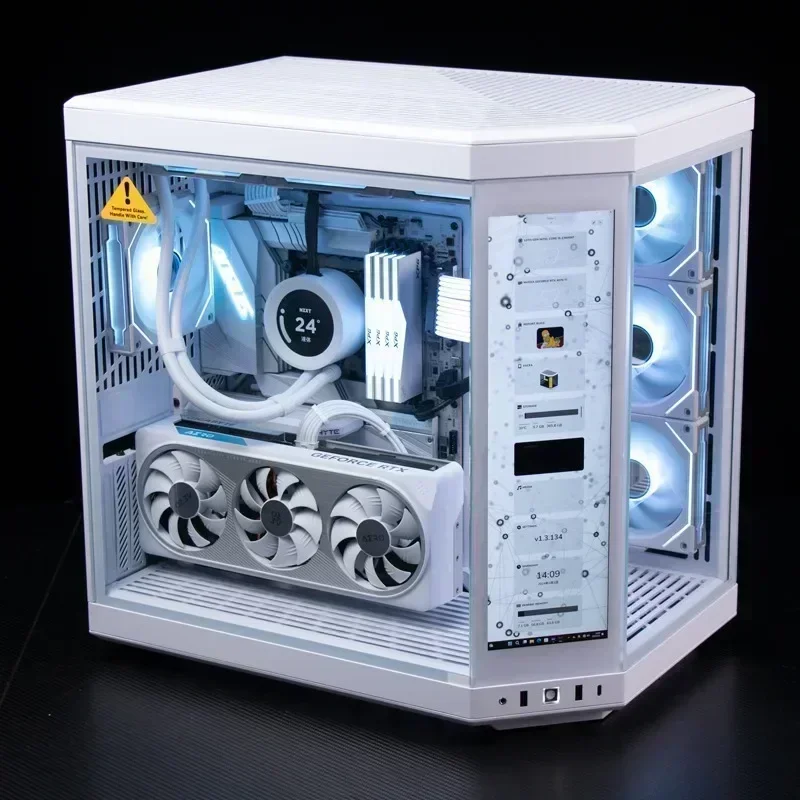 Y60 Y70 computer case, 280/360 water-cooled panoramic side transparent glass fish tank, computer case