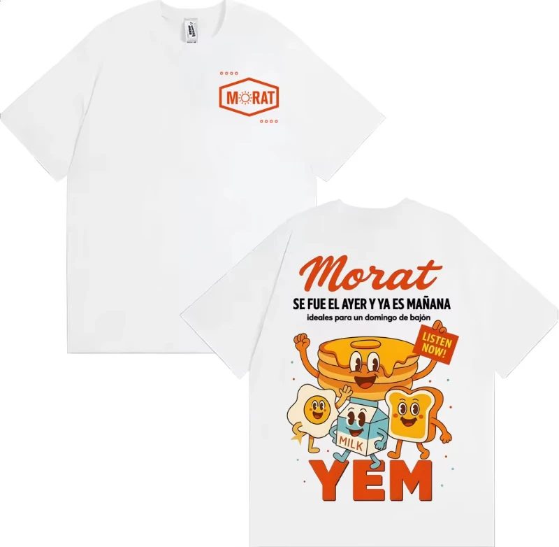 Morat Se Fue El Ayer Y Ya Es Manana Cartoon T Shirts Men Women Clothing Cotton Short Sleeve T-shirt Fashion Cute Vintage T Shirt