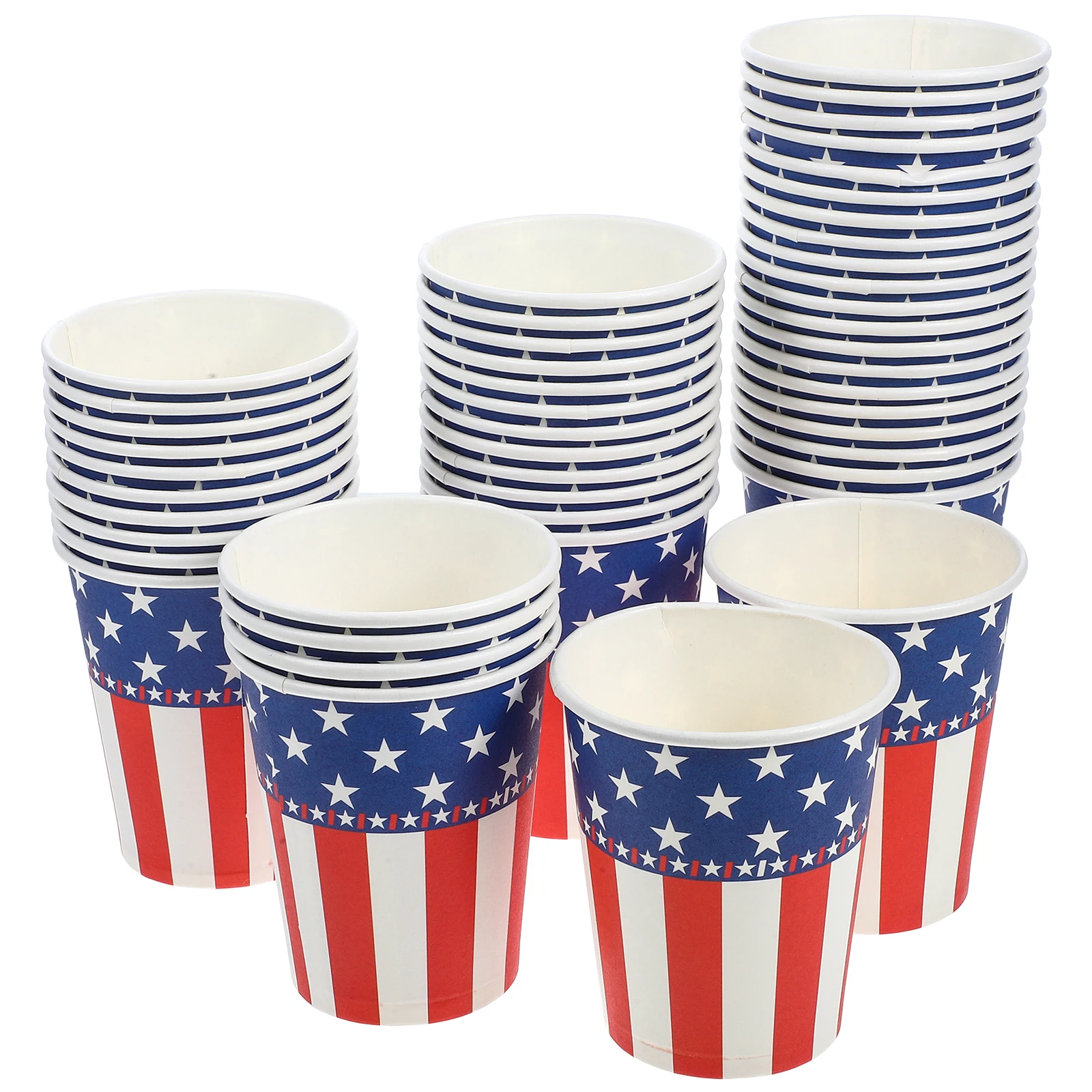 

48 Pcs Independence Day Paper Cups 4th of July Disposable Cups for Party Celebrations Patriotic Kitchen Bar Supplies
