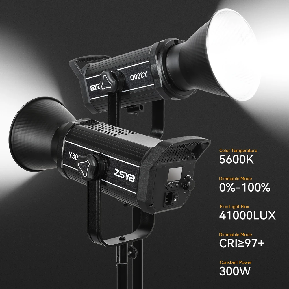 300W 5600K Video Photography Light Continuous LED Lighting CRI97+ Daylight With Remote Contral For Portrait Outdoor Shooting