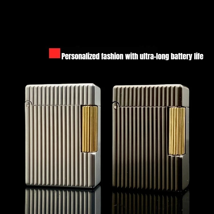 New ST30 Vertical Pearl Chrome Oil Lighter, Stylish Side Sliding Cigarette Lighter, Classic Series Style Men's Gift