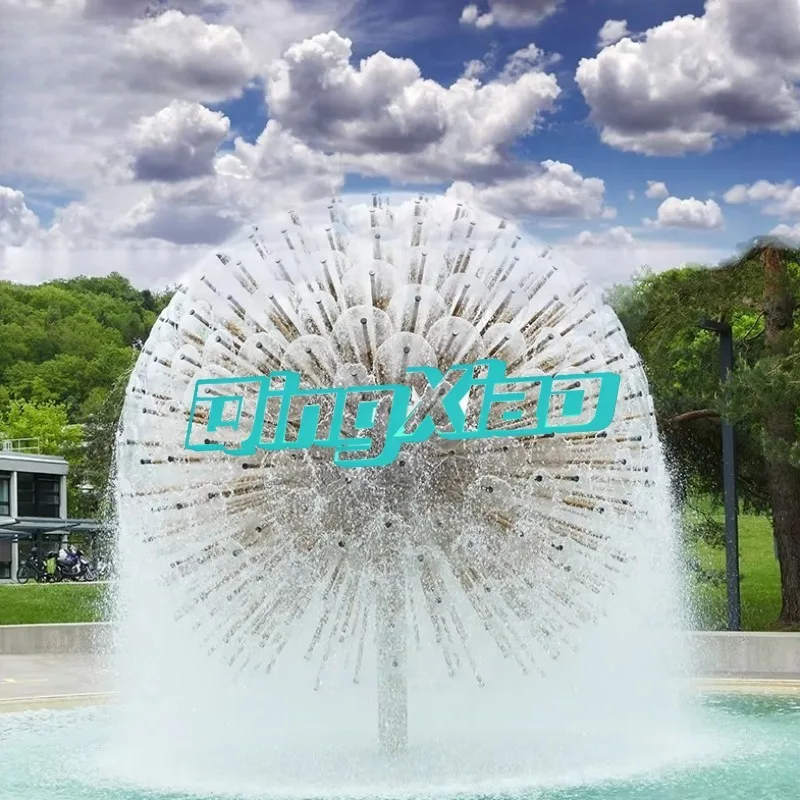 Stainless Steel Dandelion Crystal Ball Fountain Nozzle Universal Sprinkler For Music Fountain Lake Theme Park Landscape Decor