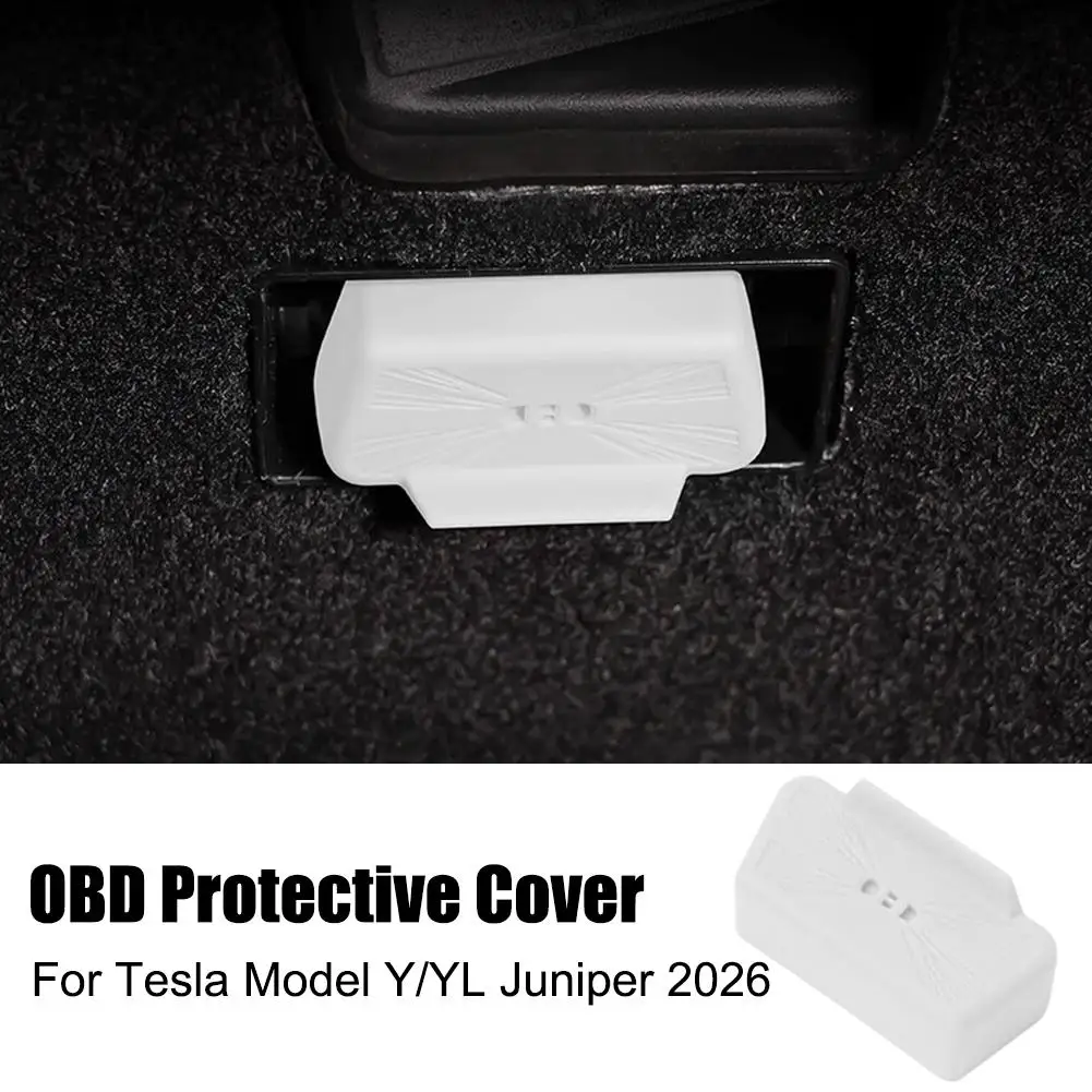 Silicone OBD Protective Cover Across Suitable for The Updated Tesla Model Y/YL/3 Interface The Entire Range Waterproof Dustproof