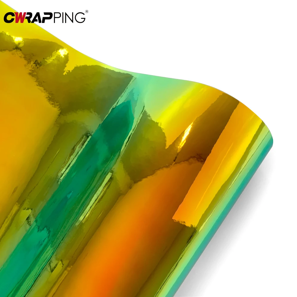 Holographic Film Car Decorating Glod Accessories Auto Iridescent Motorcycle Adhesive Vinyl Paper for Car Rainbow Vinyl Wrap Foil view 3
