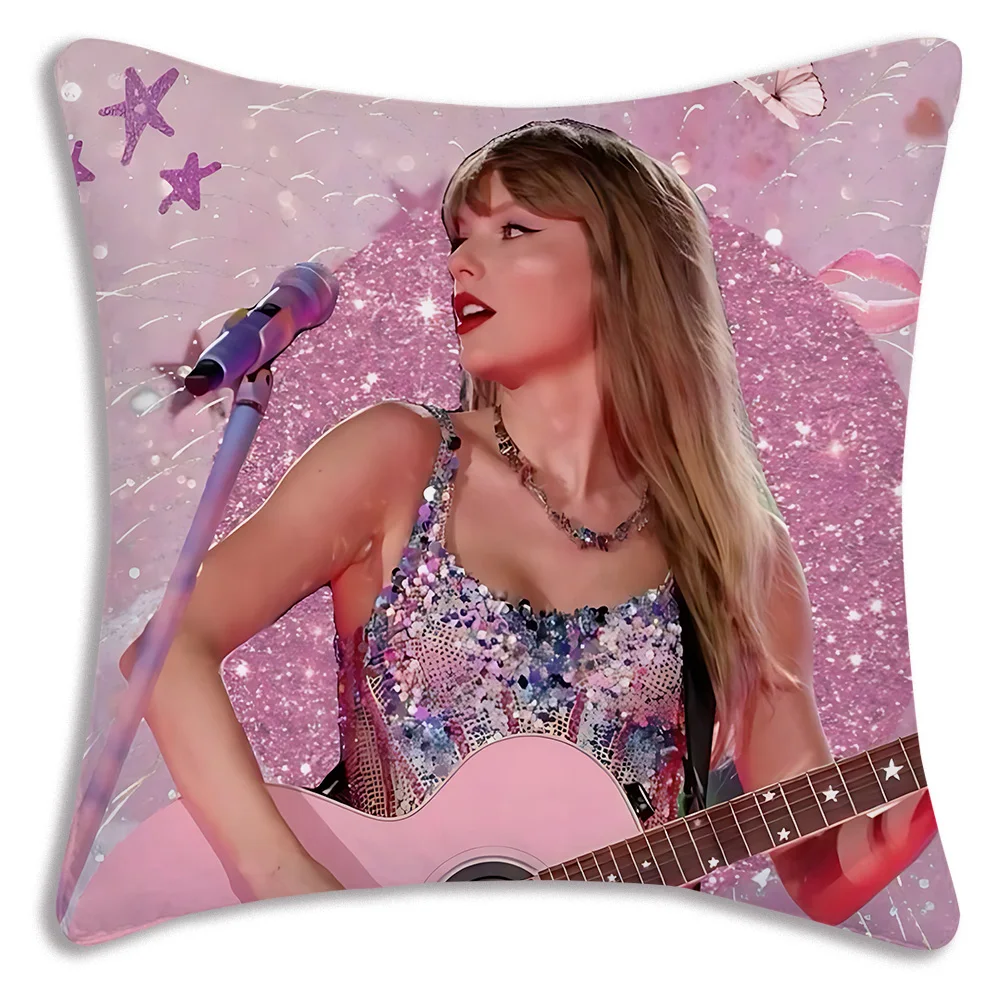 Hot singer S-SwiftS Pillow Covers Cartoon Sofa Decorative Home Double-sided Printing Short Plush Cute Cushion Cover T-TaylorS