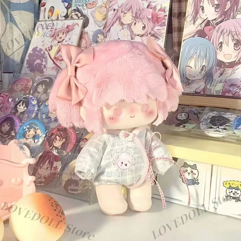 20 cm Großhandel Anime Mädchen Kaname Madoka Kawaii Cosplay Baumwolle Puppe Körper Cartoon Weiche Plüschtiere Spielzeug Figuren Fans Sammlung Geschenk