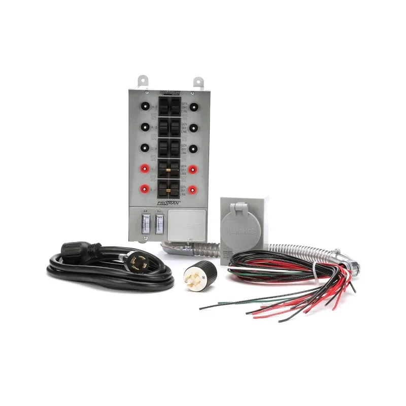 Generator Transfer Switch Kit, 31410CRK Pro, Tran 10-Circuit, 30 Amp, Gray