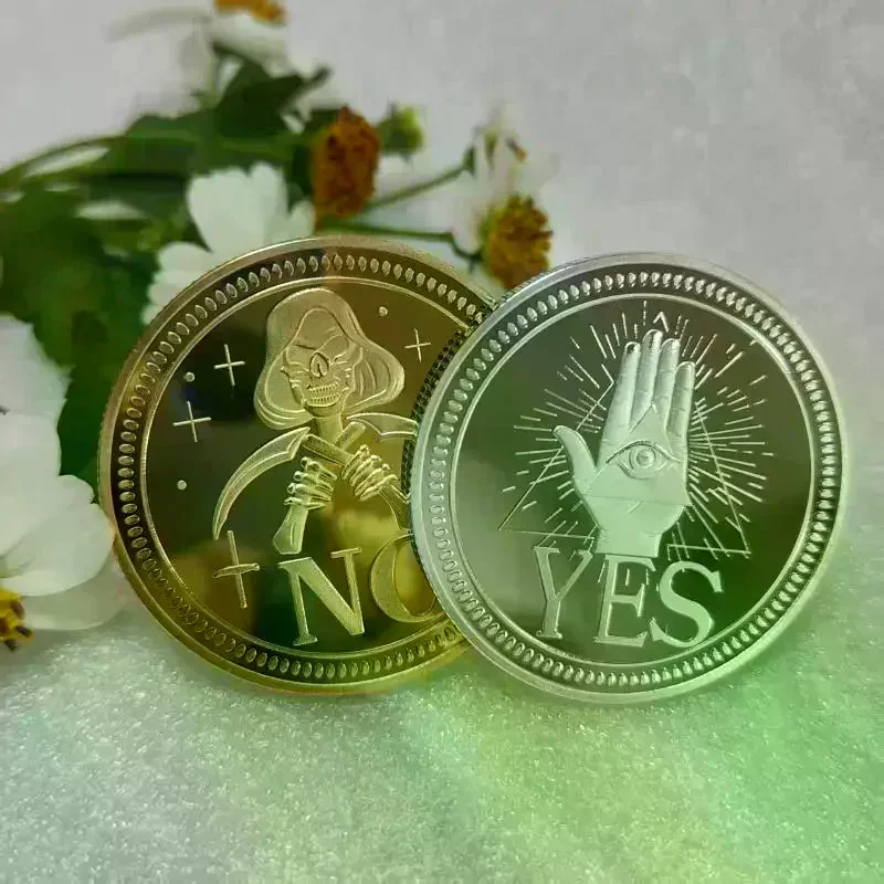 Vintage Yes/No Decision Coin Dual Sided Engraved For Party Games Decision Making Gifts Collection Fun
