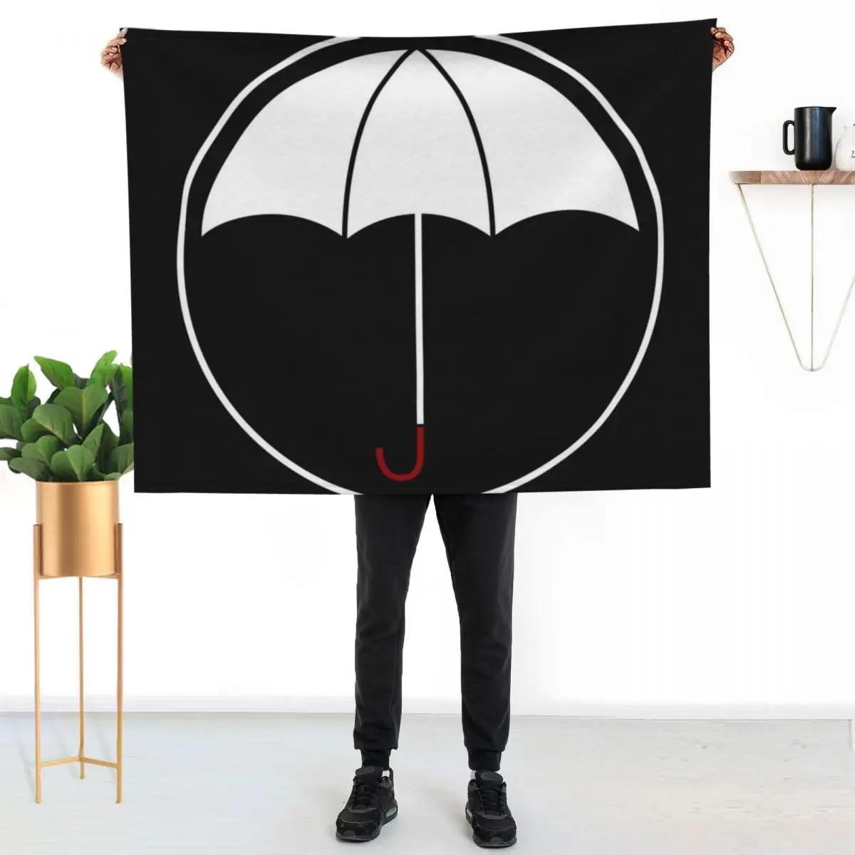 The Umbrella Academy - The Umbrella (White Variant) Throw Blanket Blankets For Bed Thin Beautifuls Travel Weighted Warm Blankets