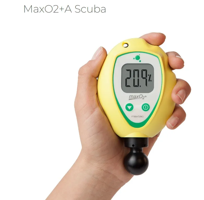 Air Quality  Percent Accuracy From B.C. Or A Tank MAXTEC Analyzer For Scuba Application MaxO2+A SCUBA