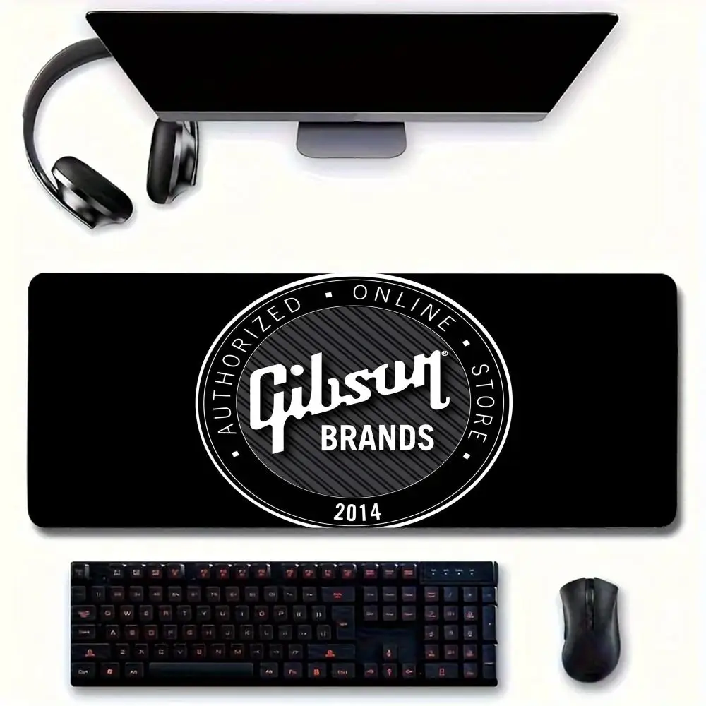 IS G-Gibsons Guita Logo MINISO Mousepad Large Mousepad For Home Office Waterproof Desk Pad Computer Mousepad Keyboard Pad Gami