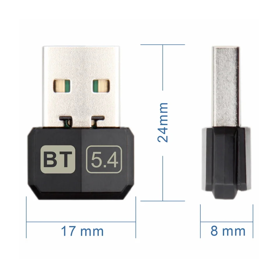 Creacube USB Bluetooth 5.4 Adapter Zender Ontvanger Audio Dongle Draadloze USB-adapter voor pc-laptop