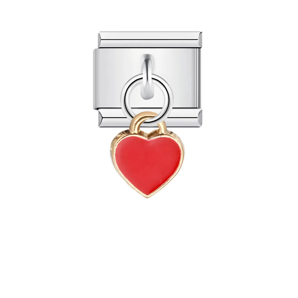 2025 Neues Y2k Fit 9mm Italienisches Charm-Armband mit Herzgliedern, Liebes- und Partnergeschenk für immer, Valentinstagsgeschenk, DIY-Schmuckherstellung – Detail 2