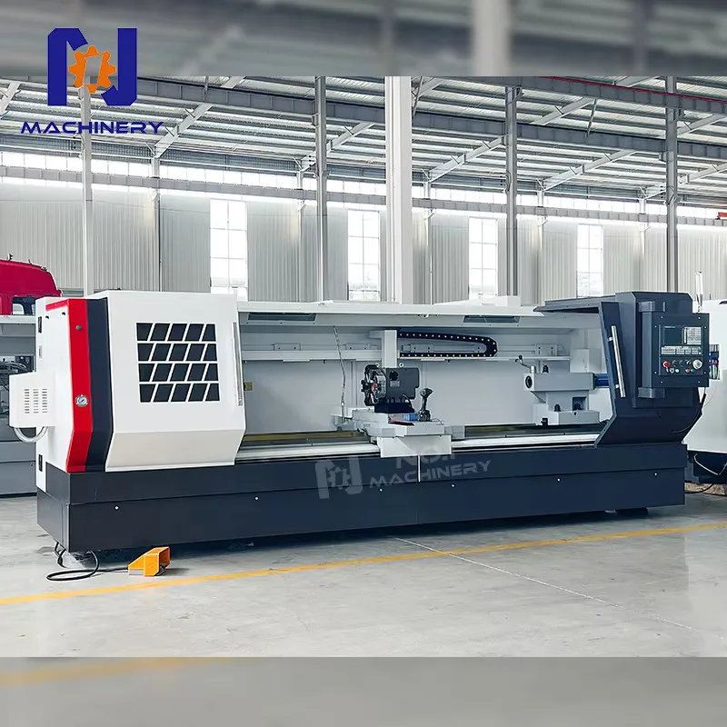 CK6180 Hine Horizontal Heavy Load Bearing 10 Foot CNC Lathe For Metal GSK Siemens FANUC Control System