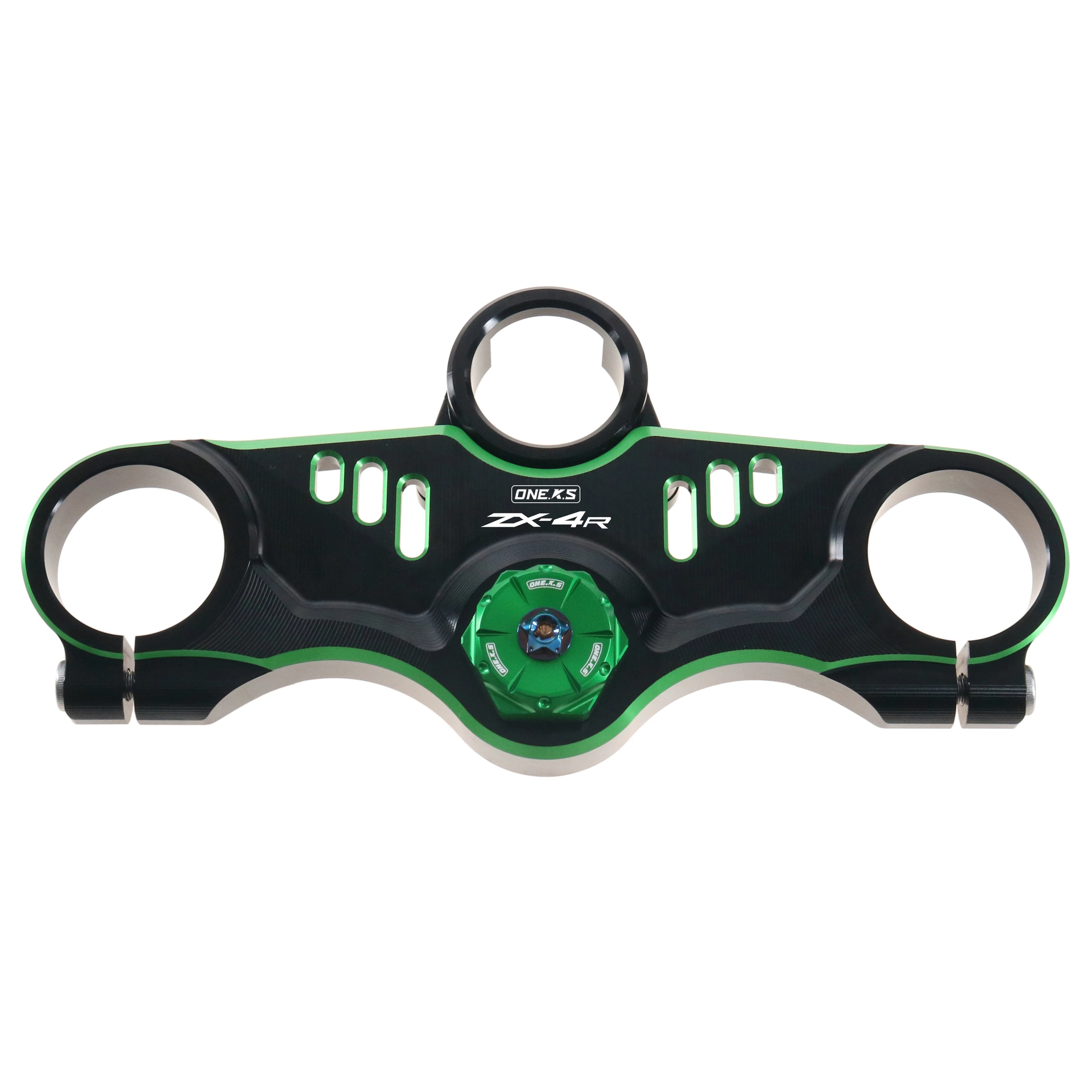 Motorcycle CNC Racing Refit Clip On Handle Bars Front End Upper Top Clamp For Kawasaki ZX4R ZX4RR ZX-4R SE 2023-2024 image 3