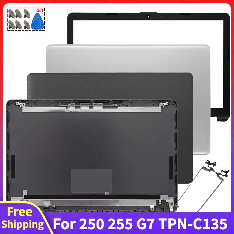 For 250 G7 255 G7 256 G7 15-DR TPN-C135 TPN-C136 Replace Laptop Screen Rear Lid Top Case Front Bezel Hinges Computer Accessories