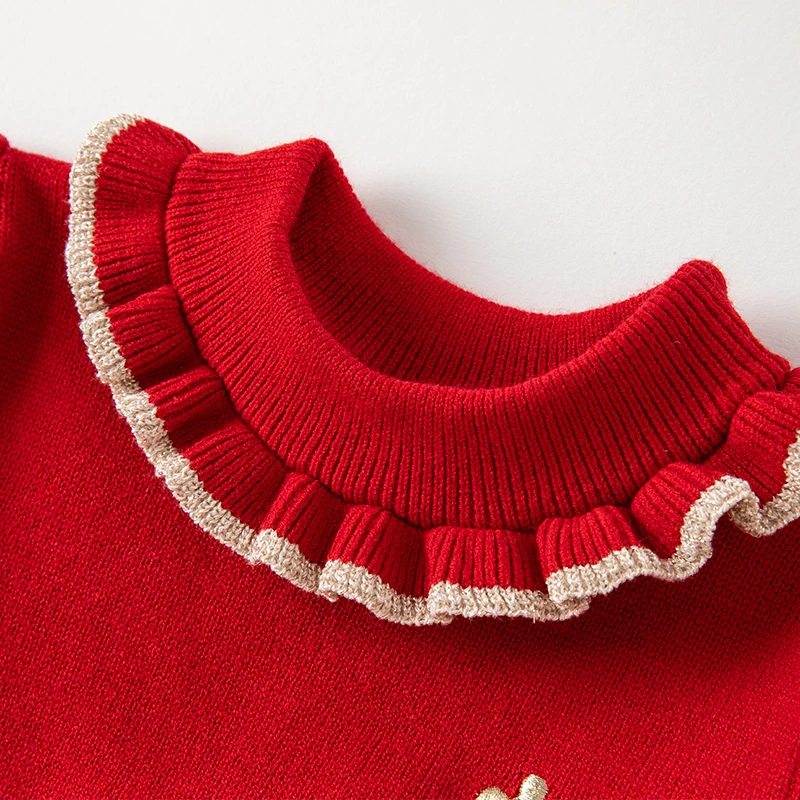 Dave Bella Girls Winter Sweater Princess Dress Baby Infant Sweater Baby Children Casual Warm Sweater Dress DB4224479