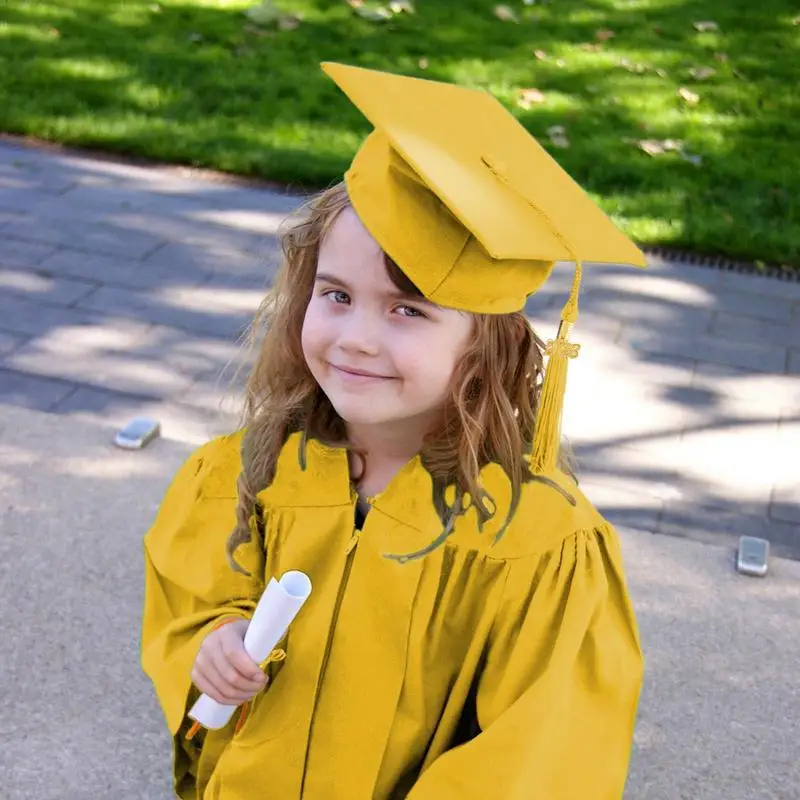 Graduação Robes e vestido Set, vestido Tassel, roupa unissex confortável para pré-escolar e jardim de infância, Parabéns, 2023